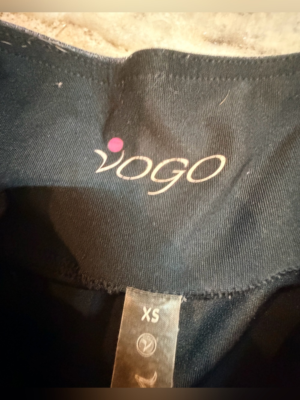 Vogo Black Yoga Pants Pink Waistband Athletic Leggings XS - Picture 4 of 9